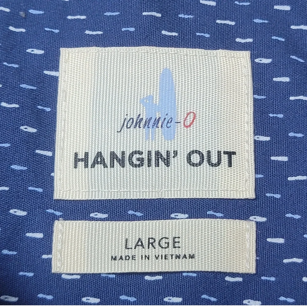 johnnie-O Hangin' Out Blue Short Sleeve Button Down Shirt - Picture 4 of 7